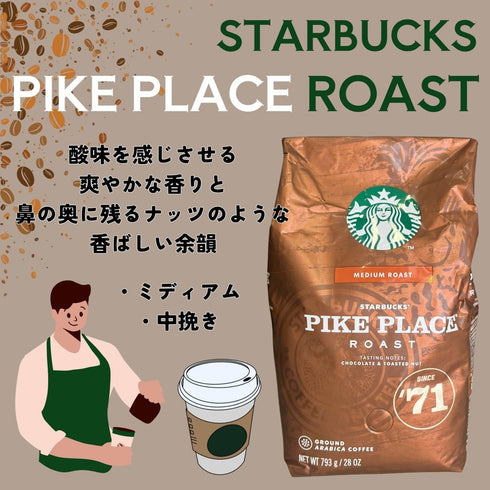 スターバックス パイクプレイスロースト(粉) - ナショナルマート通販